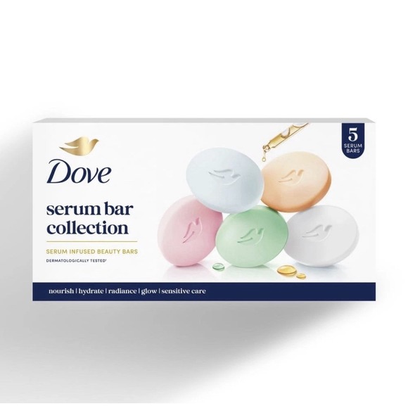 Dove Other - Dove Serum Bar Collection - Variety Multiple Pack (Pack of 5) 125g - New In Box
